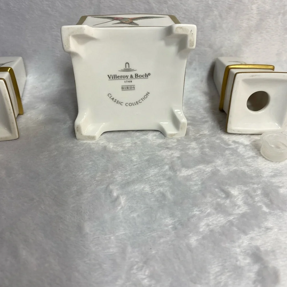 Vintage Villeroy & Boch Classic Collection Charleston Birds Salt/Pepper Sugar - Picture 7 of 14